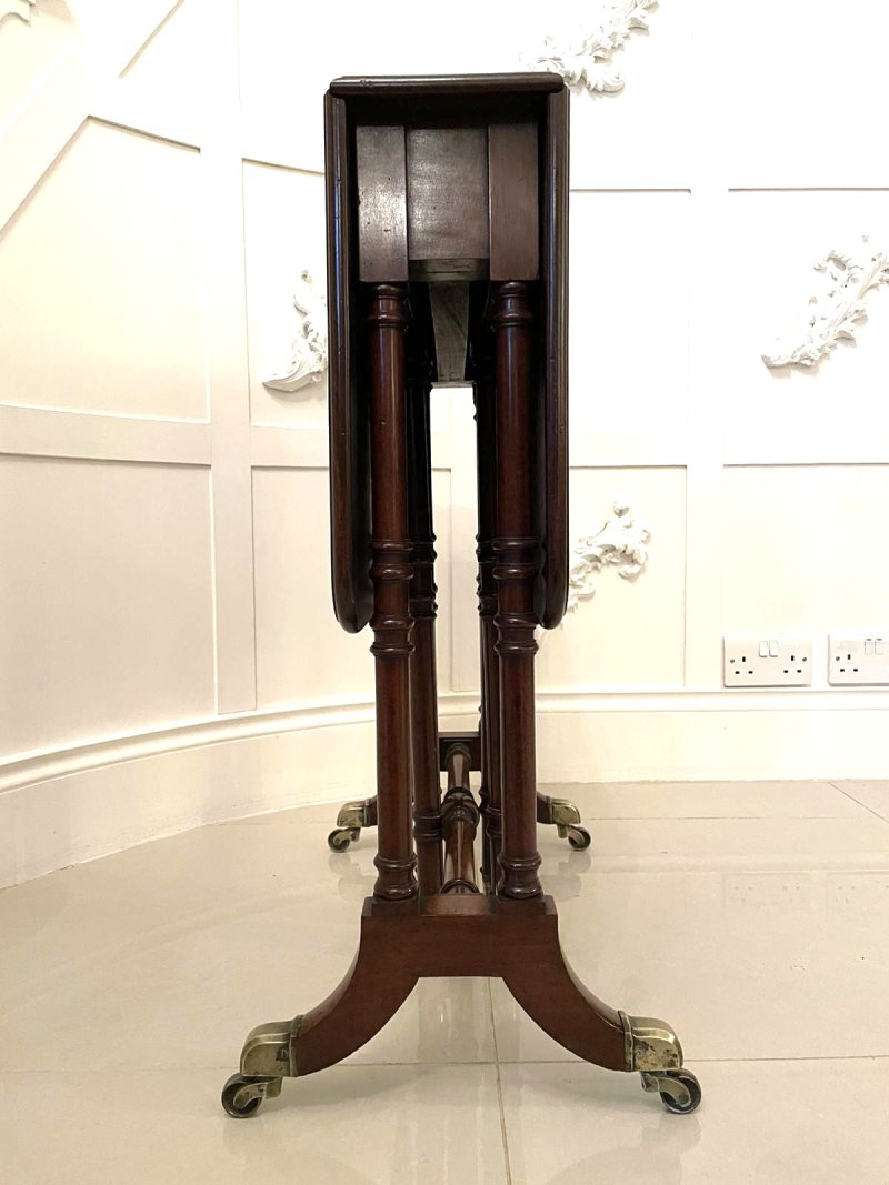 Fine George III Antique Mahogany Spider Leg Drop-Leaf Table - Image 8